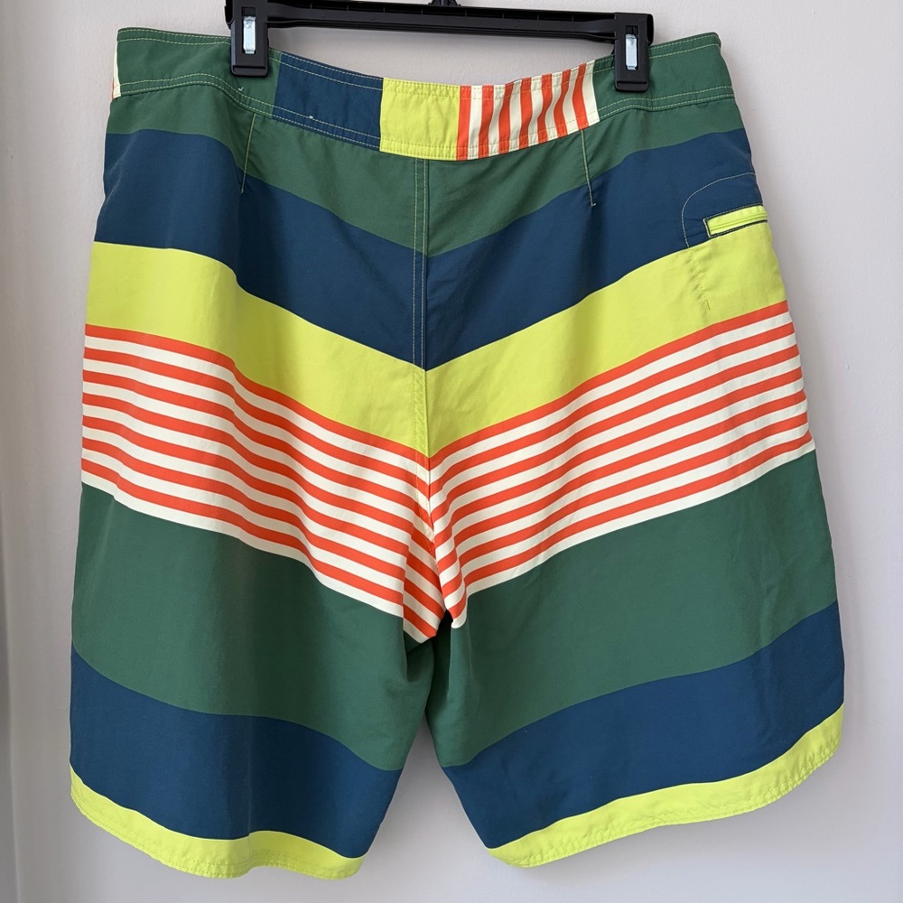 Patagonia Men's Sz 38 Multicolor Board Shorts Swimsuit Drawstring Zipper Pocket - Picture 3 of 8